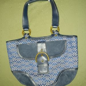 Blue authentic coach bag